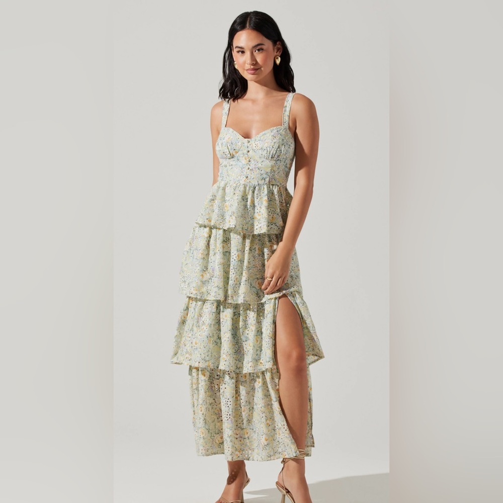 ASTR THE LABEL Floral Tiered Maxi Dress